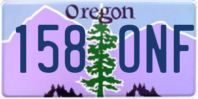 OR license plate 158ONF