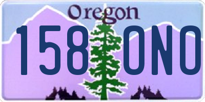 OR license plate 158ONO