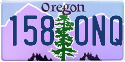 OR license plate 158ONQ