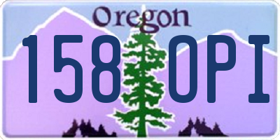 OR license plate 158OPI