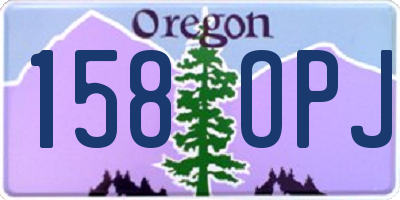 OR license plate 158OPJ