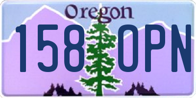 OR license plate 158OPN