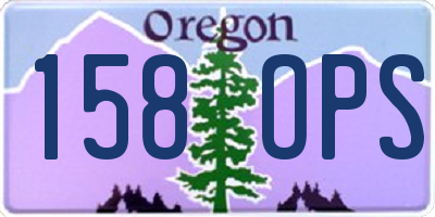 OR license plate 158OPS