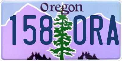 OR license plate 158ORA