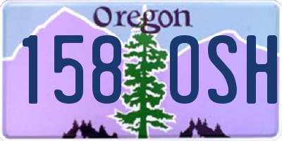 OR license plate 158OSH