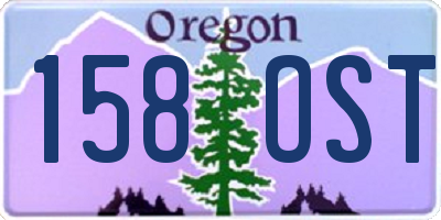 OR license plate 158OST