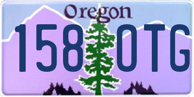 OR license plate 158OTG
