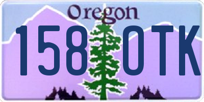 OR license plate 158OTK