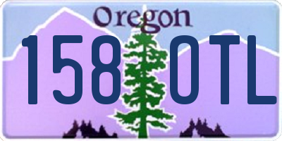 OR license plate 158OTL
