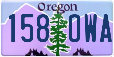 OR license plate 158OWA