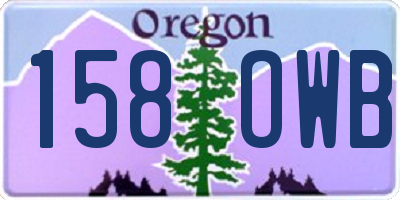 OR license plate 158OWB