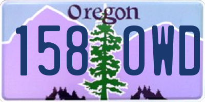 OR license plate 158OWD