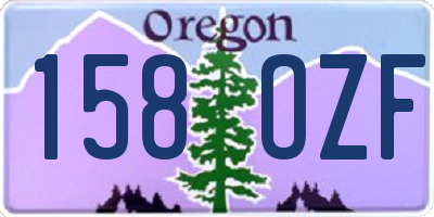 OR license plate 158OZF