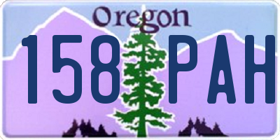 OR license plate 158PAH