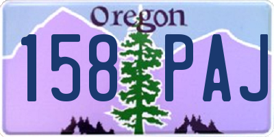 OR license plate 158PAJ