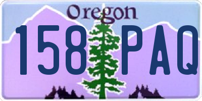 OR license plate 158PAQ