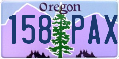 OR license plate 158PAX