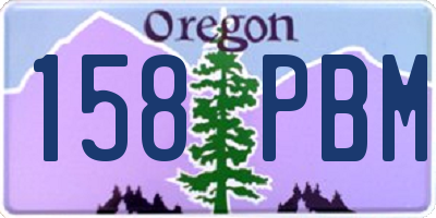 OR license plate 158PBM