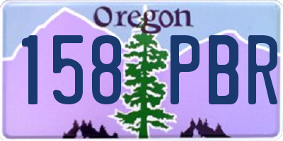 OR license plate 158PBR