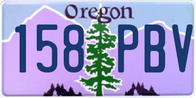 OR license plate 158PBV