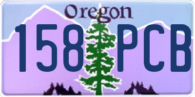 OR license plate 158PCB