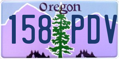 OR license plate 158PDV