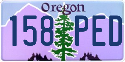 OR license plate 158PED