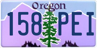 OR license plate 158PEI