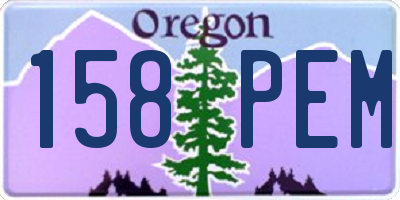 OR license plate 158PEM