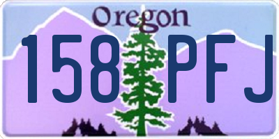 OR license plate 158PFJ