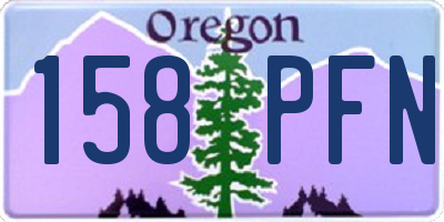 OR license plate 158PFN