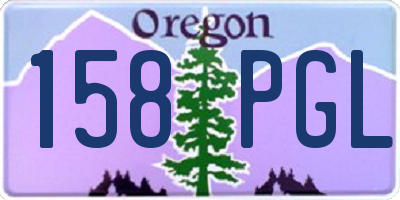OR license plate 158PGL