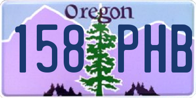 OR license plate 158PHB
