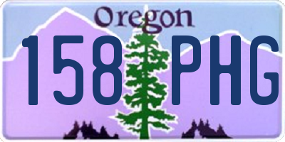 OR license plate 158PHG