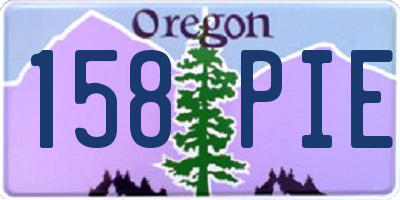 OR license plate 158PIE