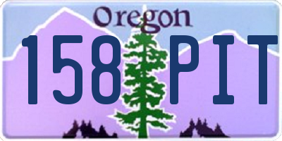 OR license plate 158PIT