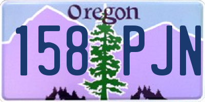 OR license plate 158PJN