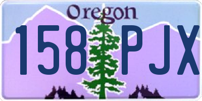 OR license plate 158PJX