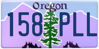 OR license plate 158PLL