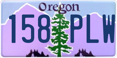 OR license plate 158PLW