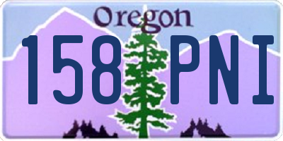 OR license plate 158PNI