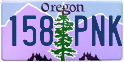 OR license plate 158PNK
