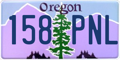 OR license plate 158PNL