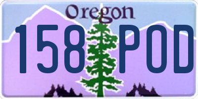 OR license plate 158POD