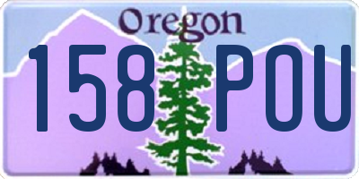 OR license plate 158POU