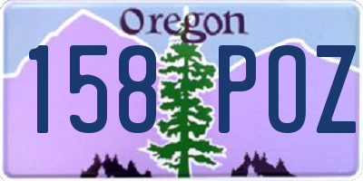 OR license plate 158POZ