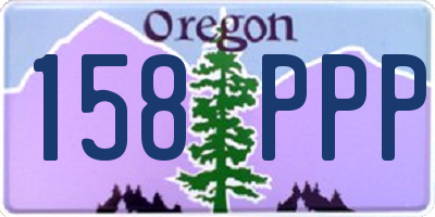 OR license plate 158PPP