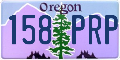 OR license plate 158PRP
