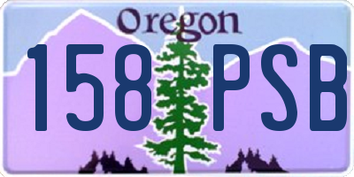 OR license plate 158PSB