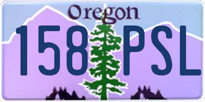 OR license plate 158PSL